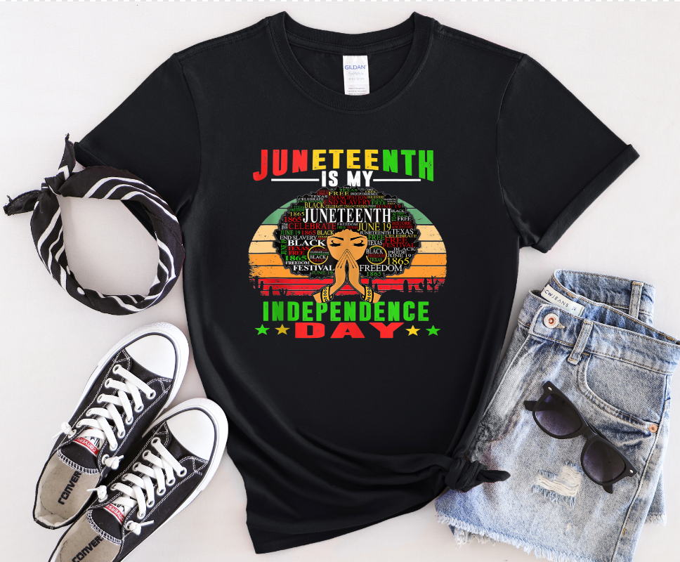 Afro Lady Juneteenth is my Independence Transfer