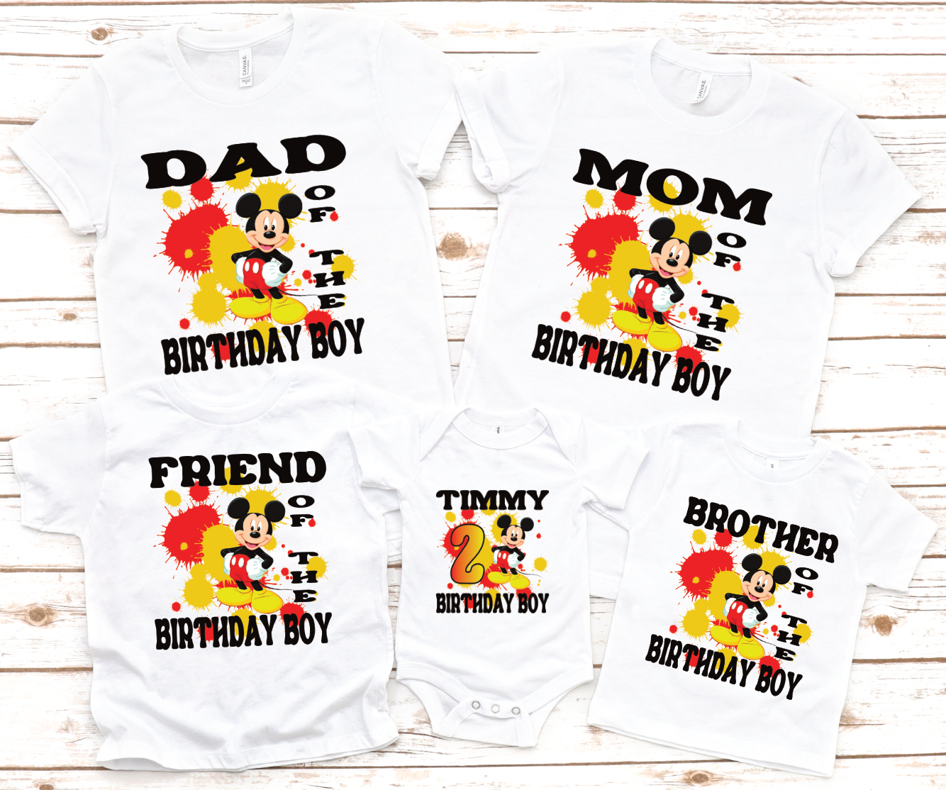 Mickey Mouse Family Birthday Bundle PNG
