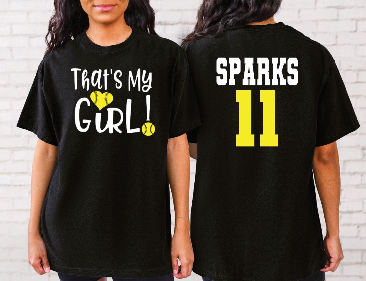 Thats my Girl with Last Name and Number Transfer (You Get Both Transfers)