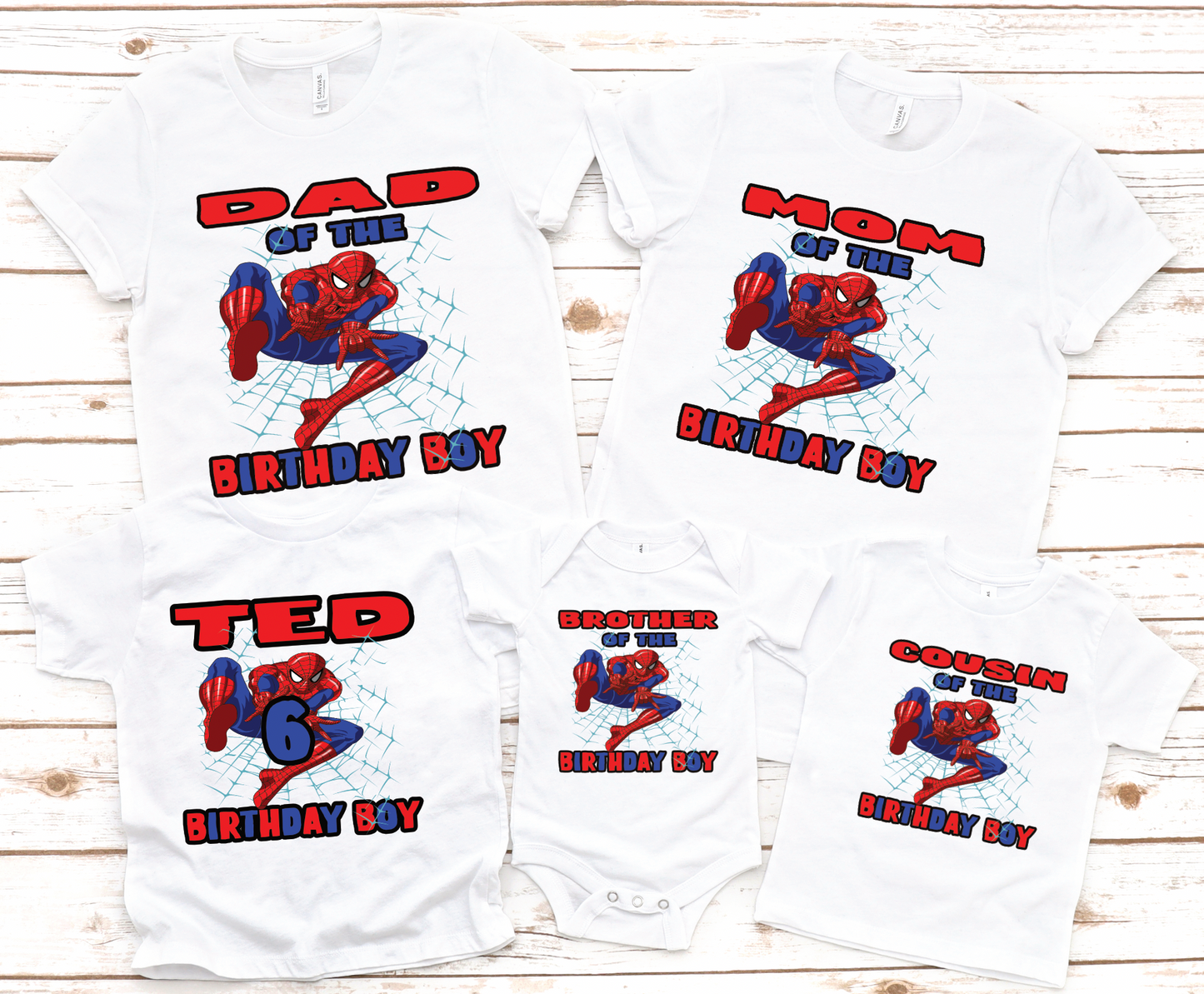 Spiderman Family Birthday Bundle PNG