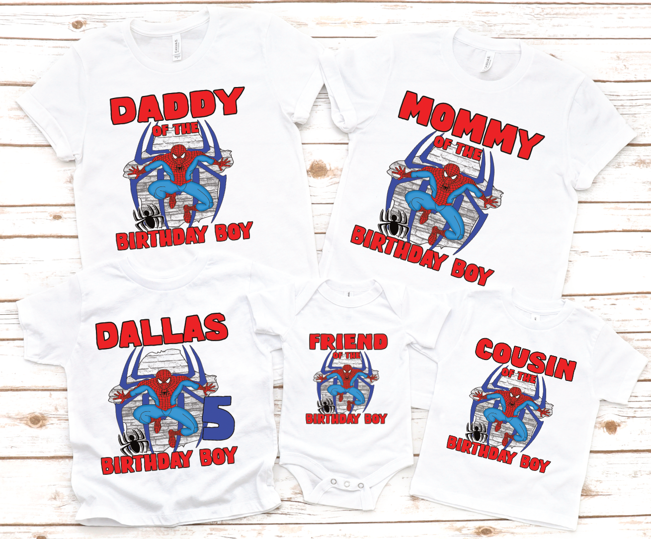 Spiderman Family Birthday Bundle PNG