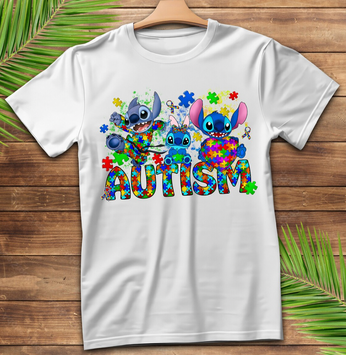 Autism Awareness Stitch DTF Transfer