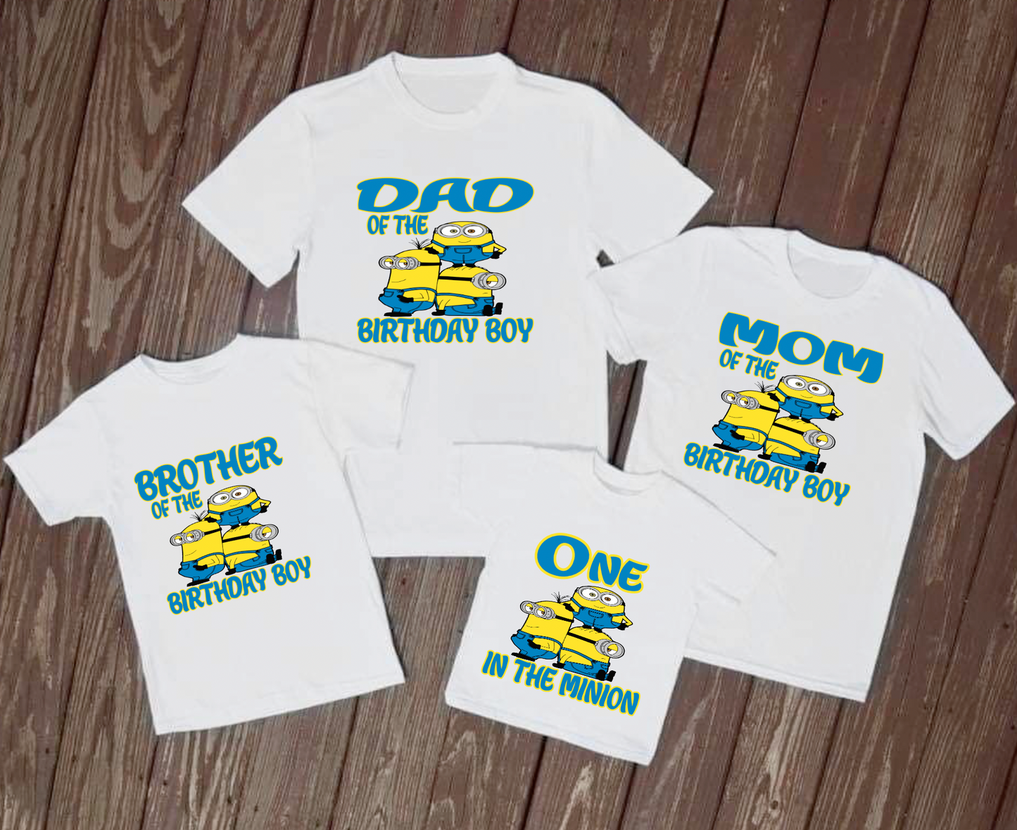One in the Minion Birthday Bundle Shirts