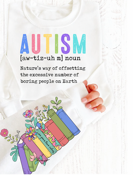 Autism Definition with sleeve DTF Transfer