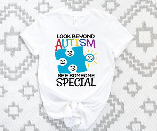 Look Beyond Autism  DTF Transfer