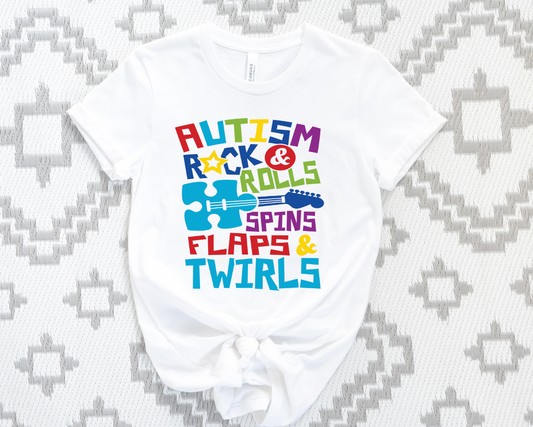 Autism Rick & Rolls Spins Flaps & Twirls  DTF Transfer