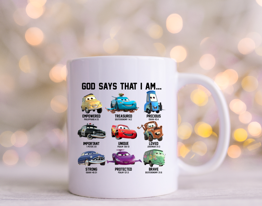 God Says I am Cars UV Decals
