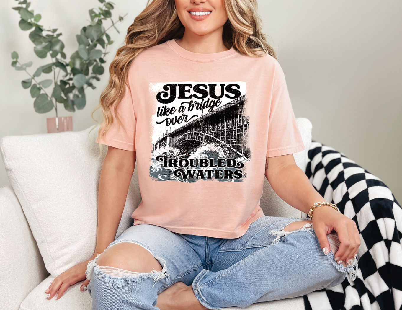 Jesus is like a Bridge over Trouble Waters 10.5 inch Clear Film Screen