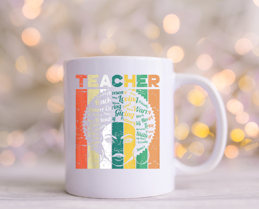 Teacher Afro UV Decals