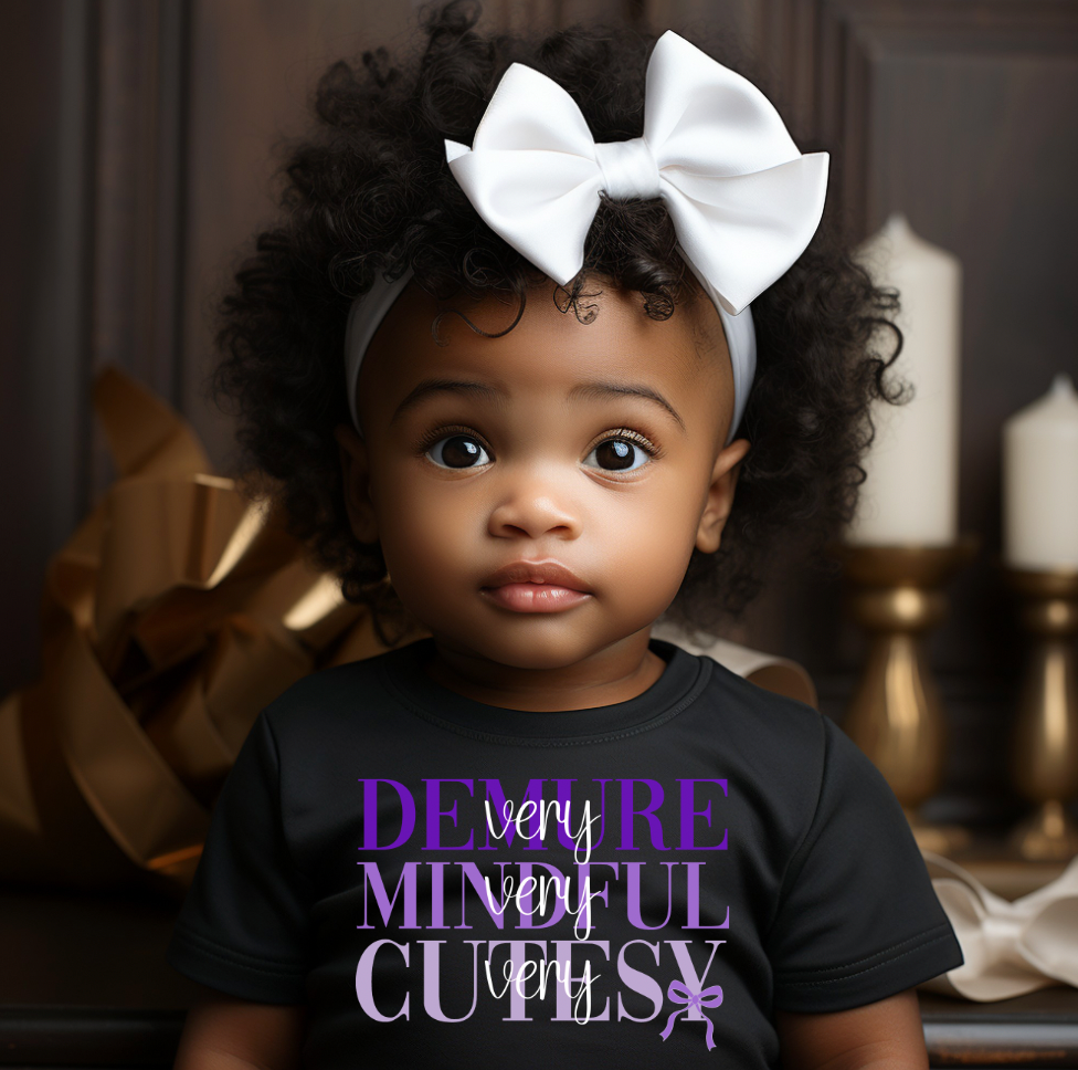 Purple Very Demure Mindful Cutesy Transfer