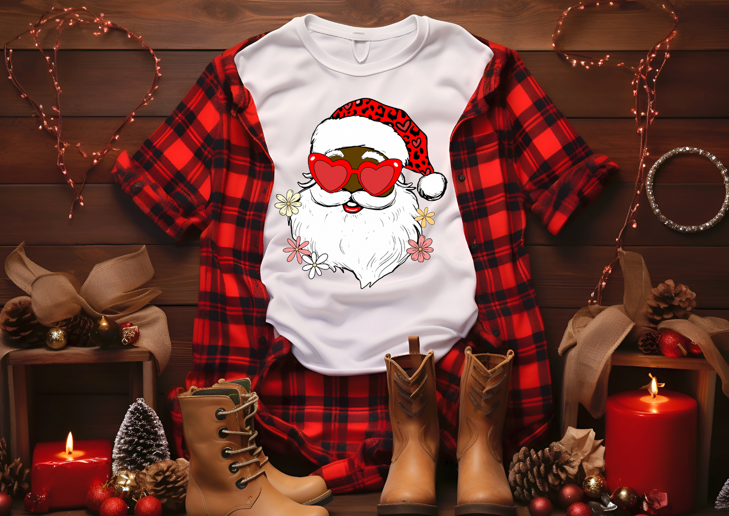 Red Santa Claus Retro DTF Transfer