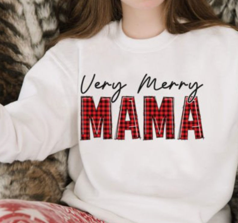 Very Merry Mama Dad Family DTF Transfer (dad ,Mama, and Mini)