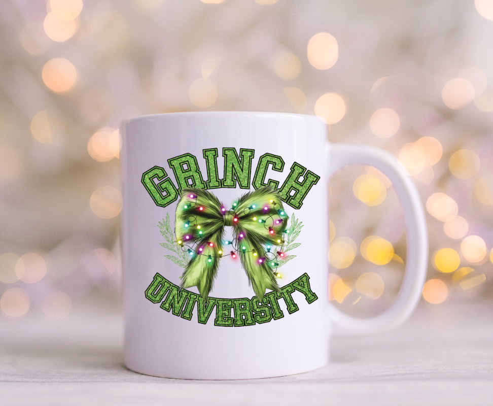 Grinch University UV Decal