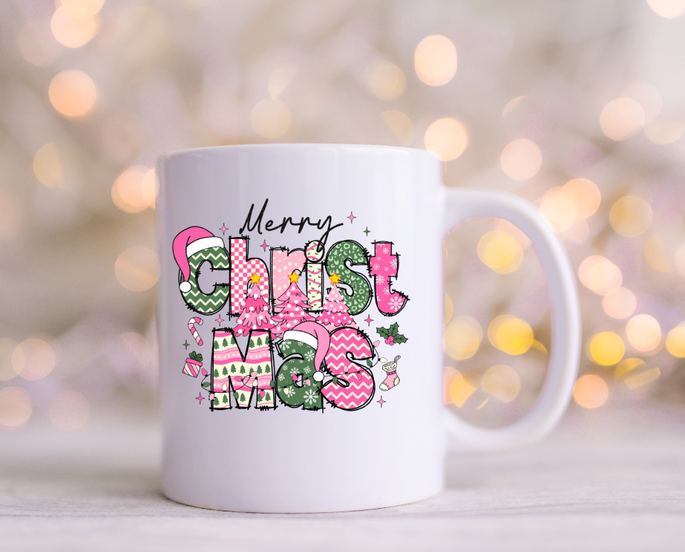 Merry Christmas Retro UV Decal