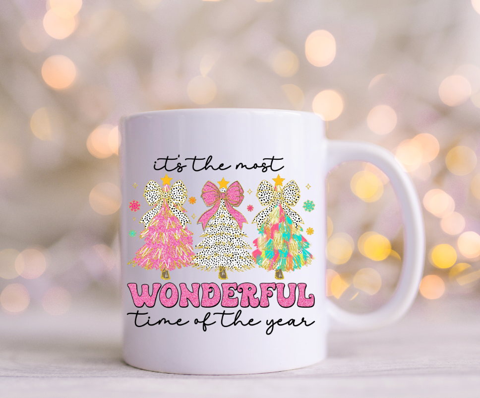 Colorful Glitter Coquette Christmas UV Decal