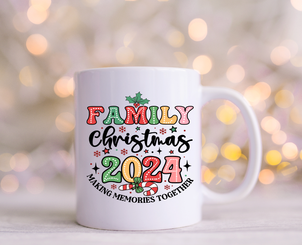 Family Christmas 2024 Making Memories UV Decal