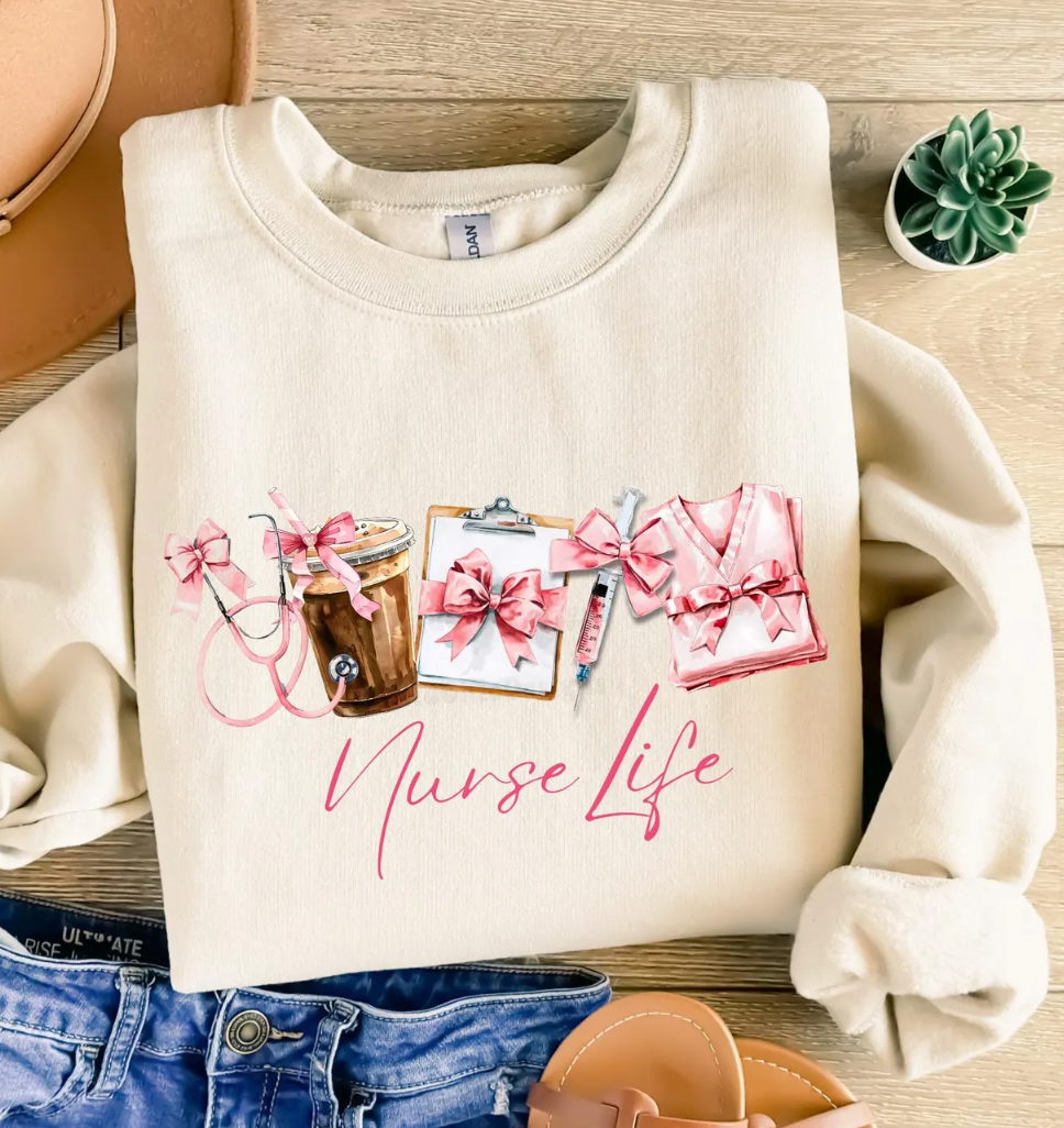 Nurse Life coquette bow Transfer