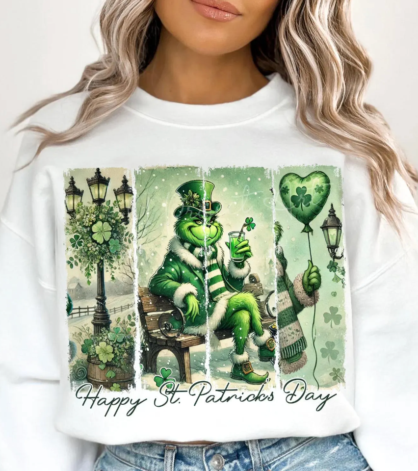 Grinch Happy St Patrick's DayDTF Transfer