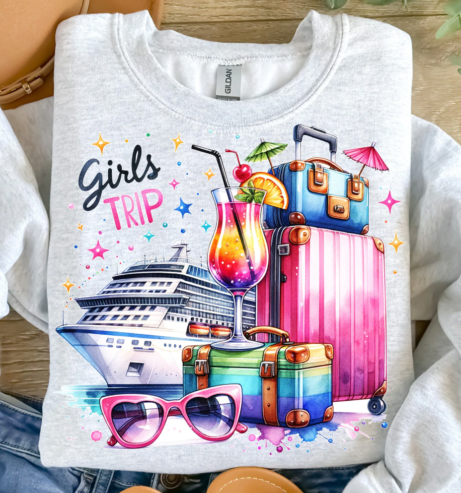 Girls Trip with bags DTF Transfer