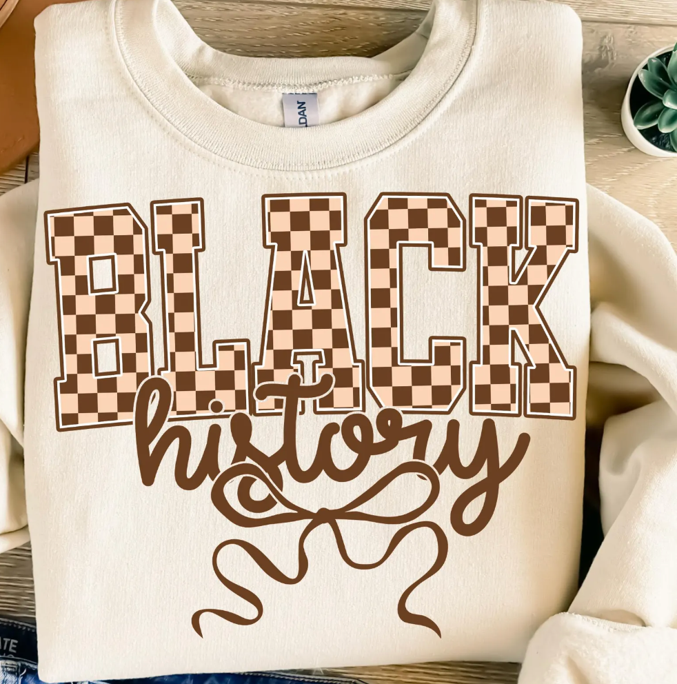 Black History with bow Sweatshirt
