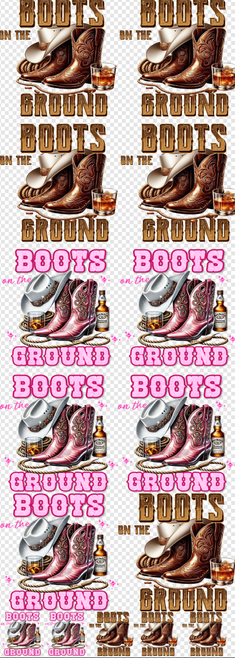 22x60 Boots on the Ground Gang Sheet  Transfer