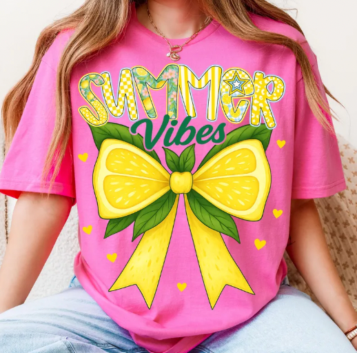 Summer Vibes Bow DTF TRANSFER
