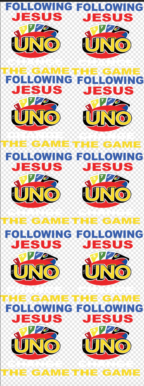 22x60 Following Jesus gang Sheet Transfer