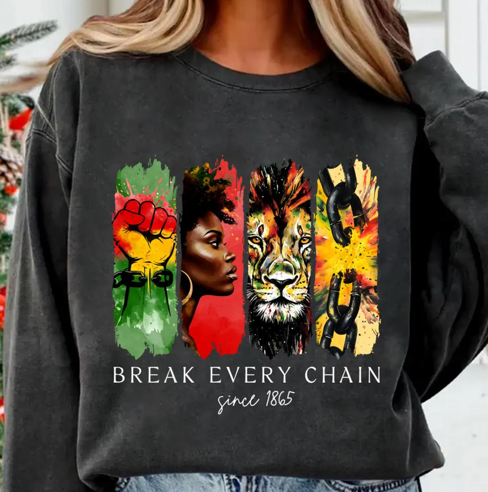 Paint Brush Juneteenth DTF Transfer