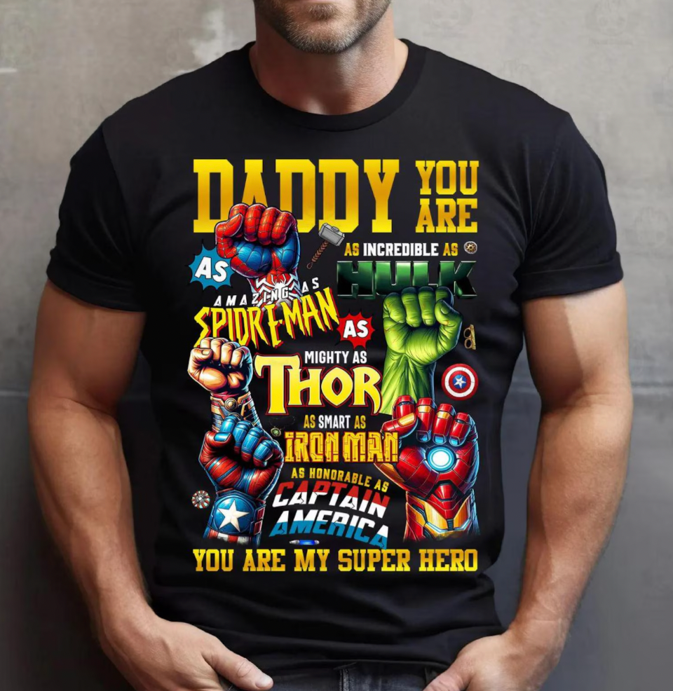 Daddy Superhero DTF Transfers