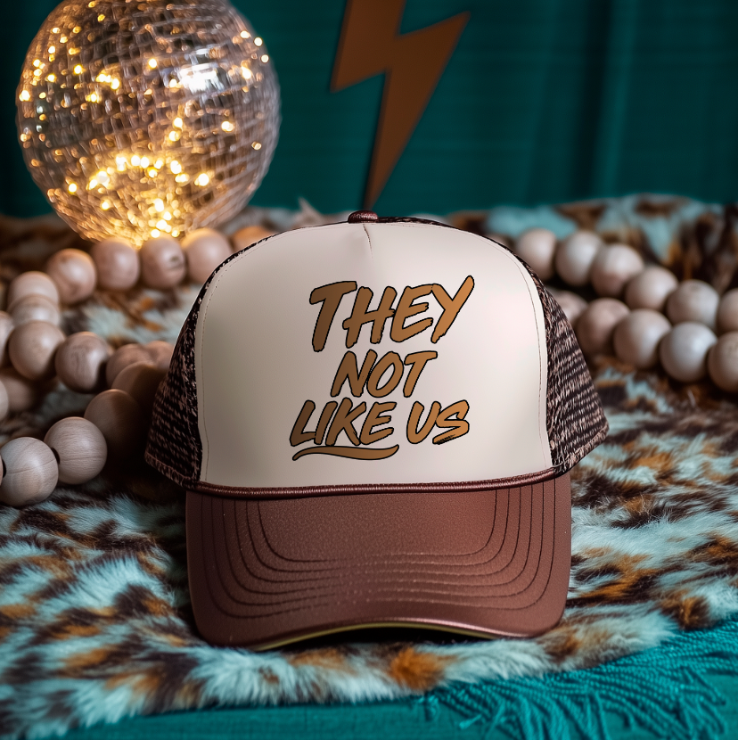 They not like us Melanin 3 inch Hat Transfers