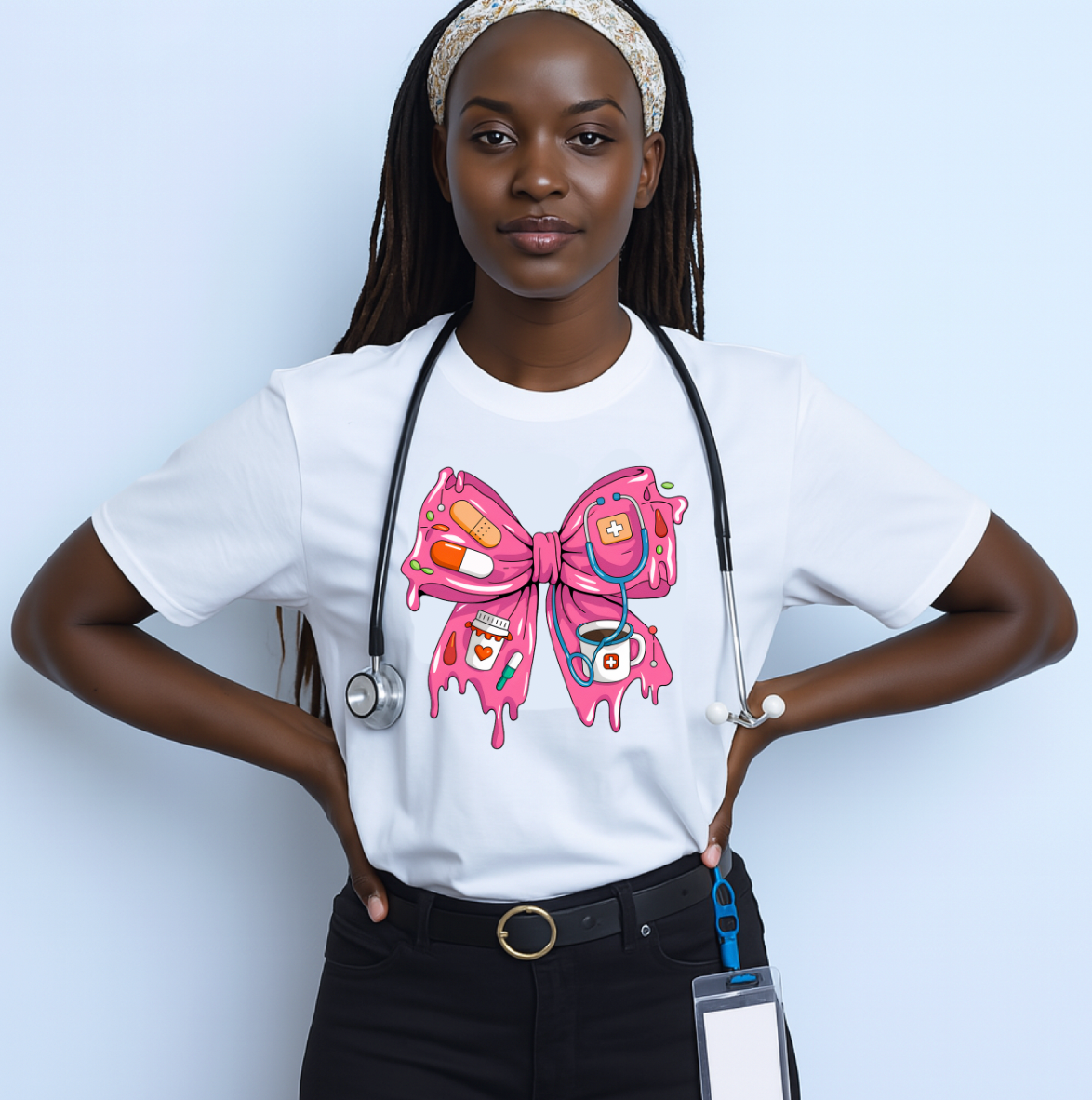 Nurse Bow DTF Transfer