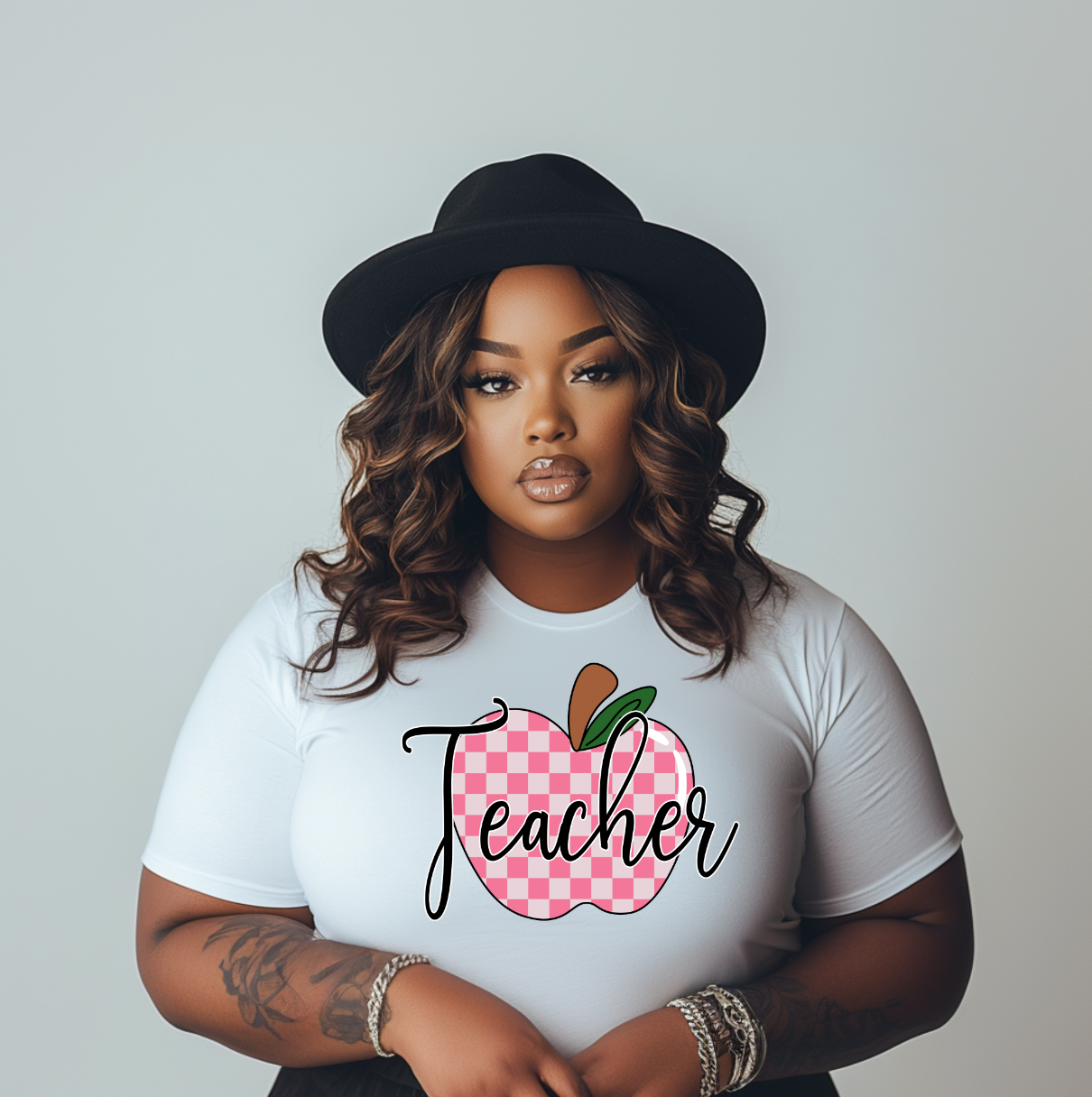 Teacher with apple DTF Transfer