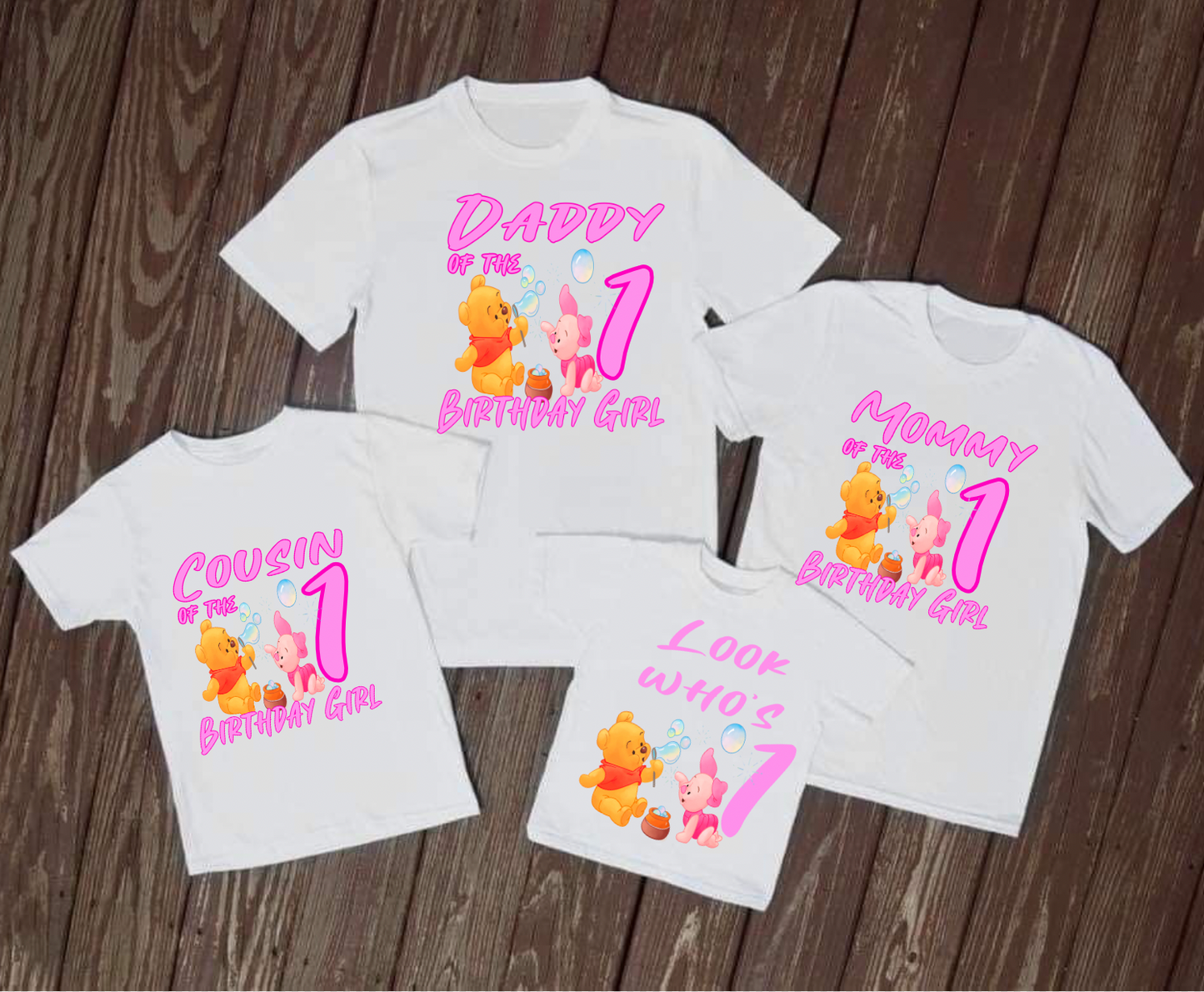 Pooh Family Birthday Bundle PNG