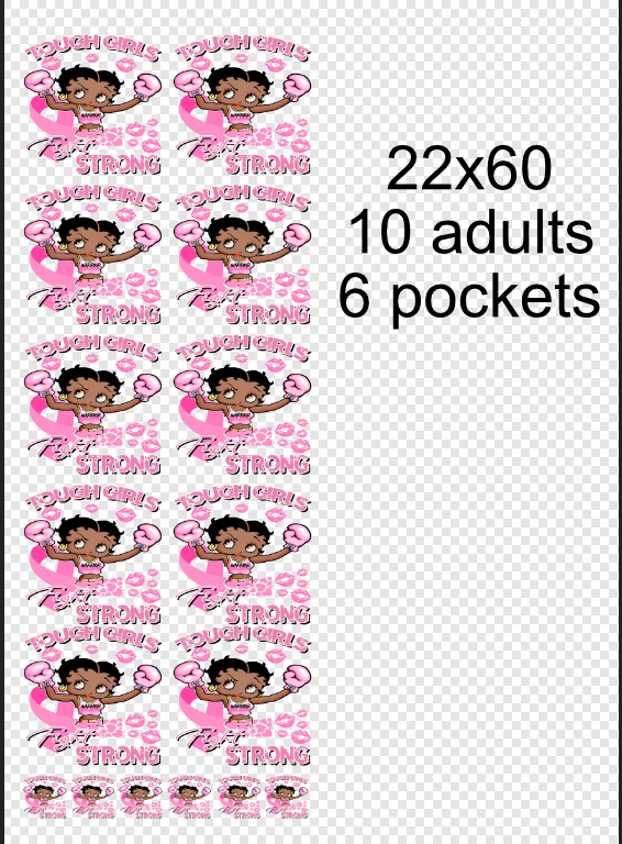 22x60 Tough Girls Fight Strong Transfer