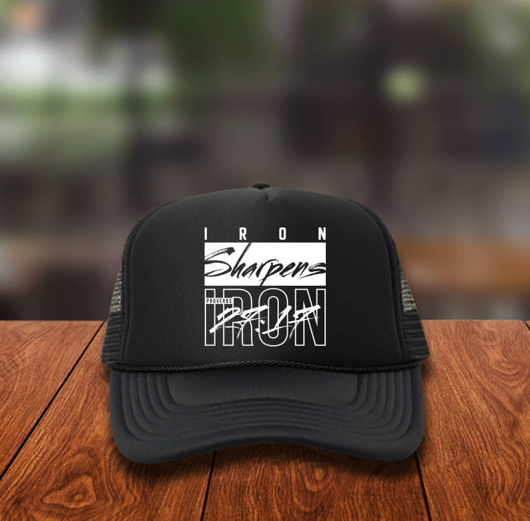Iron Sharpen Iron Hat DTF Transfer
