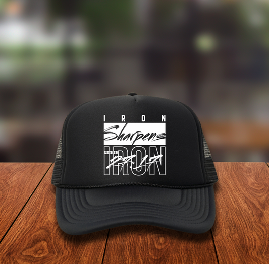 Iron Sharpen Iron Hat DTF Transfer