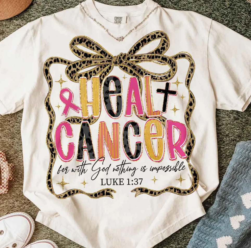 Heal Cancer Bow DTF Transfer