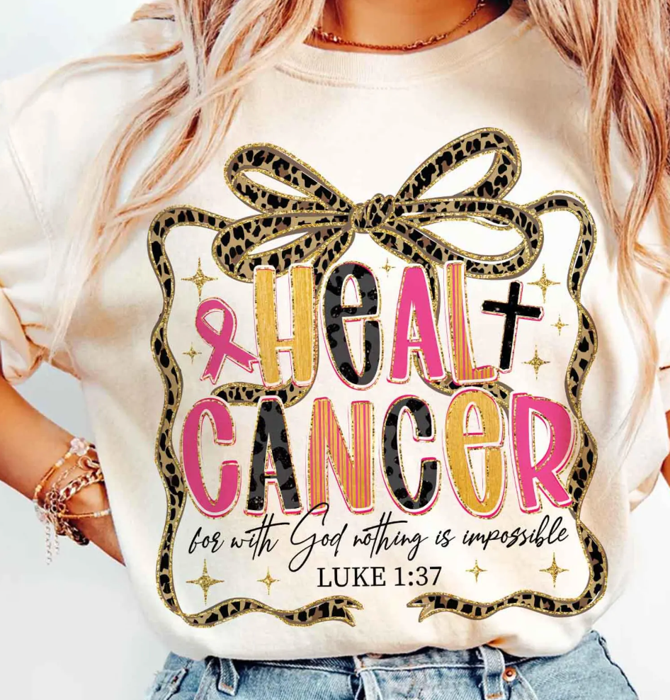 Heal Cancer Bow DTF Transfer