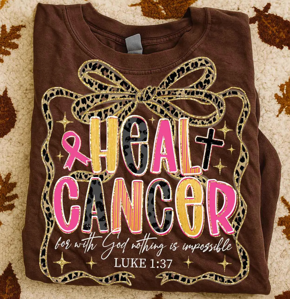 Heal Cancer Bow DTF Transfer