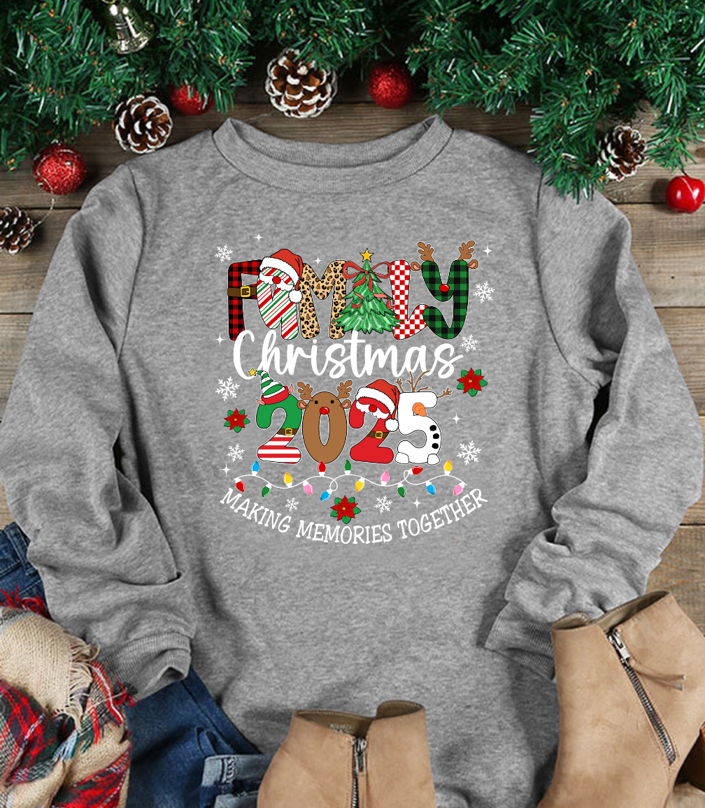 22x48 Family Christmas Gang Sheet Transfer