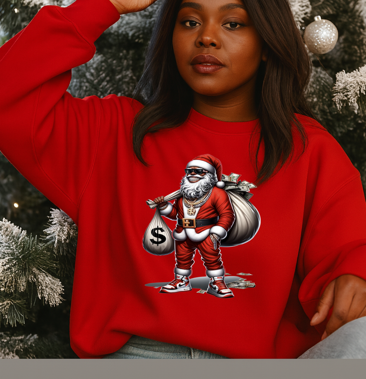Black Mr Claus, Black  DTF Transfers