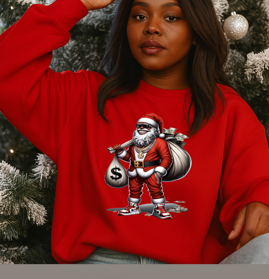 Black Mr Claus, Black  DTF Transfers
