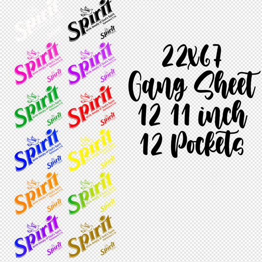 22x67 Spirit  Gang Sheet Transfer