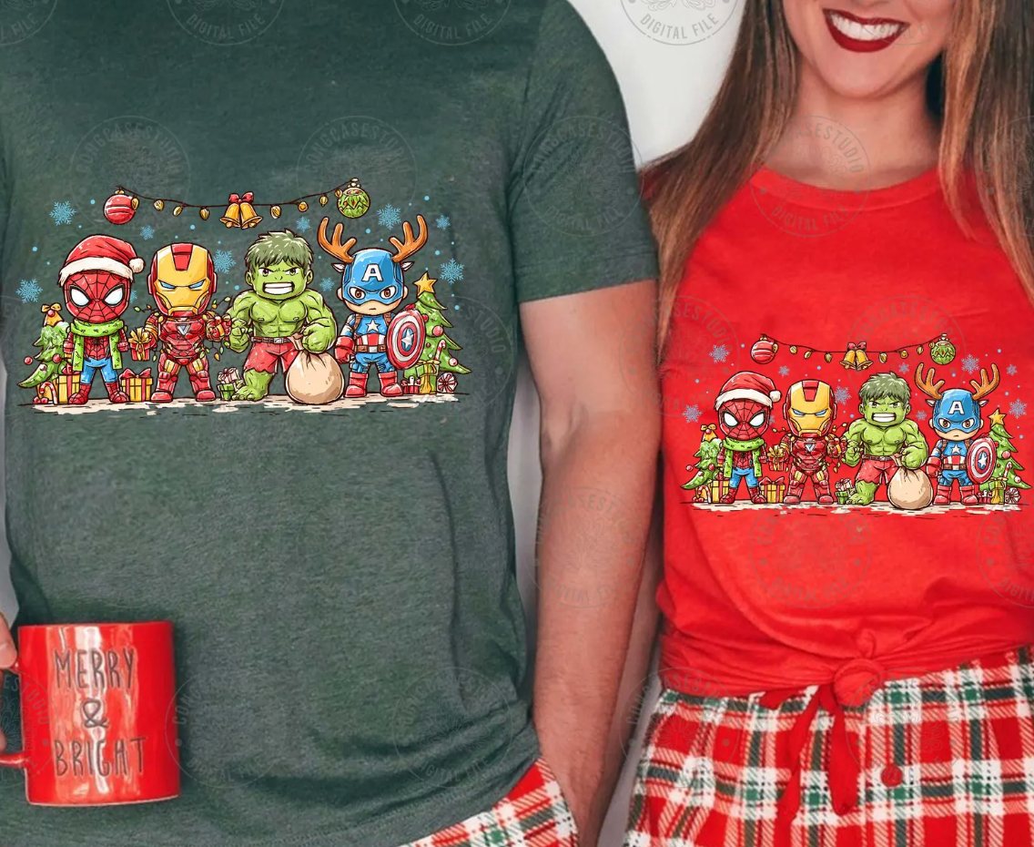 Super Christmas Characters DTF Transfers