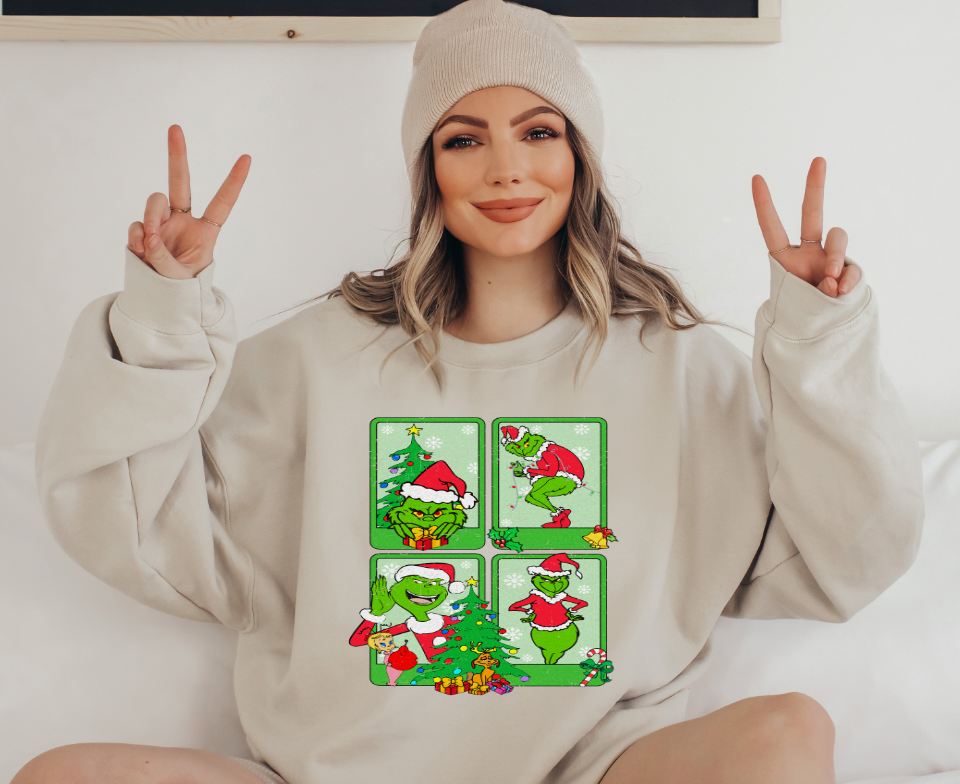 Grinch Cards DTF Transfers