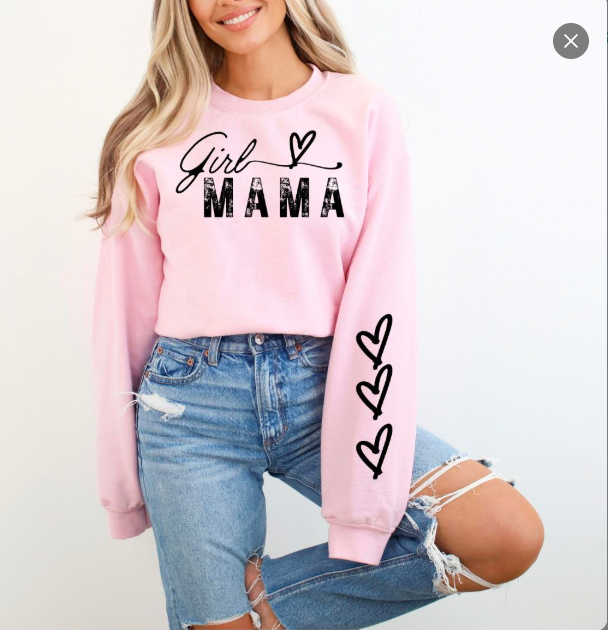 Girl MamaSingle Color Screen Prints | Hot Peel One Color for T-Shirt and more / Mother Day