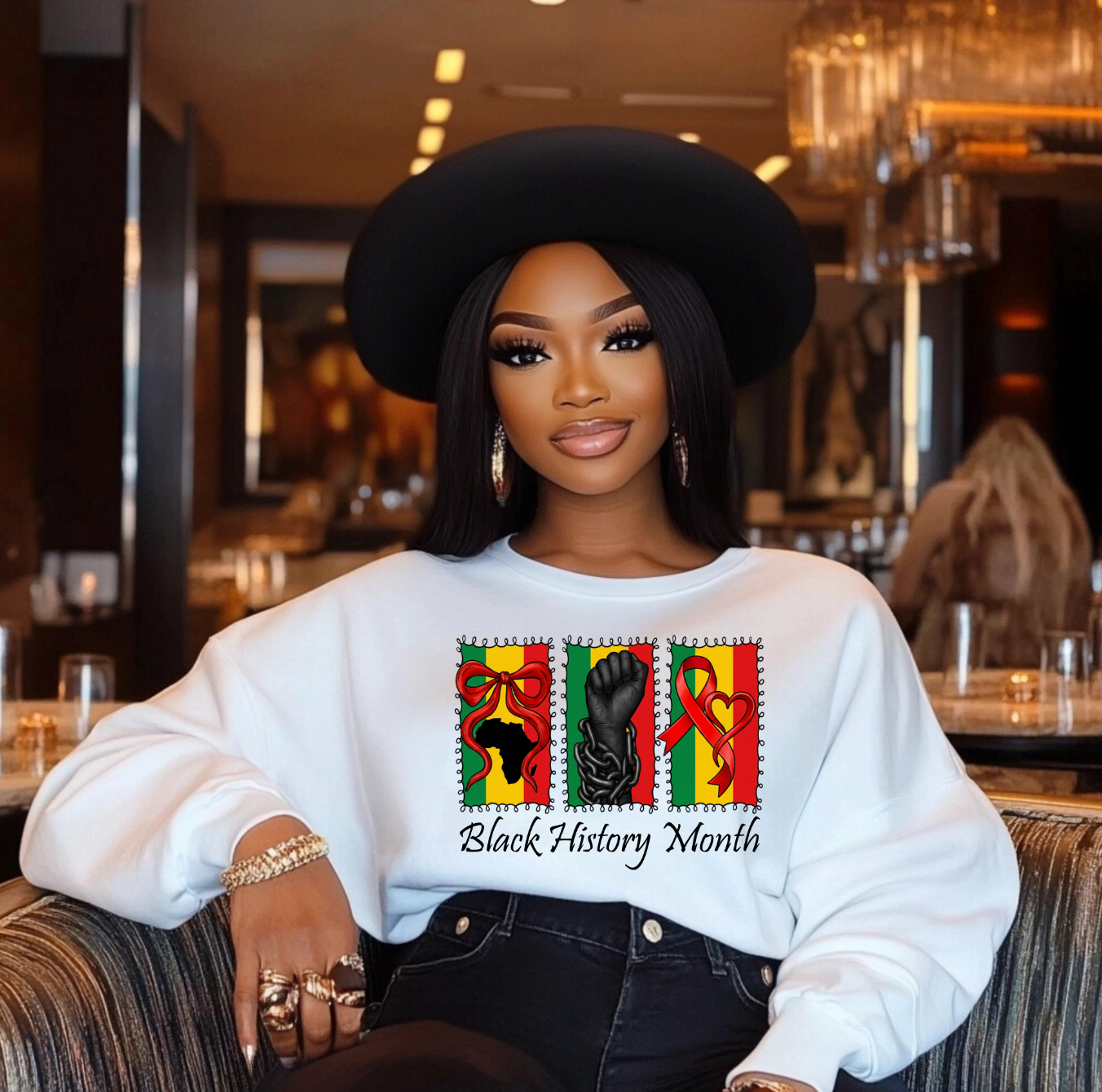 Brush Stroke Black History Month DTF Transfers, Heat Transfers,