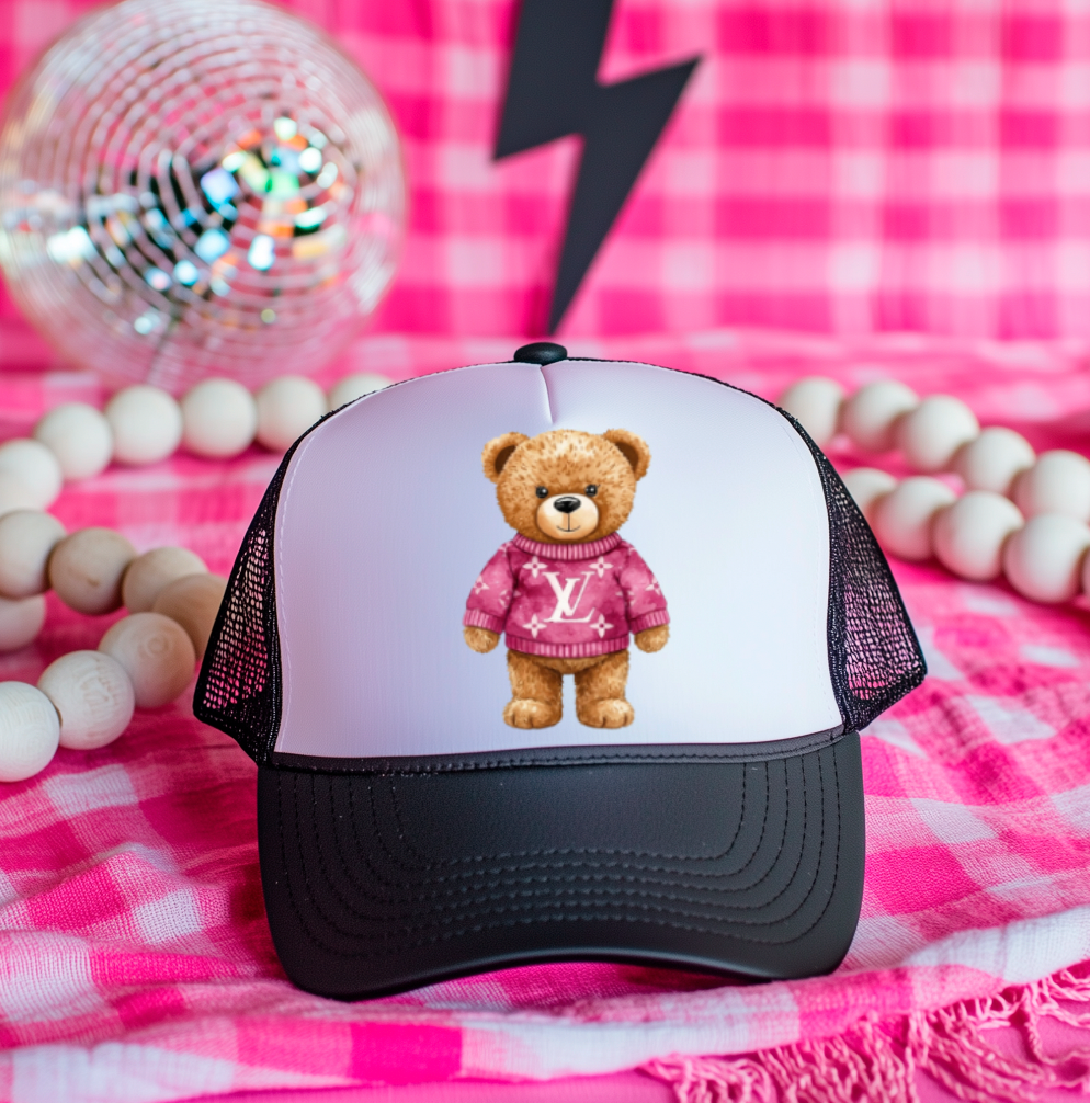 Luxury Teddy Bear Hat DTF Print