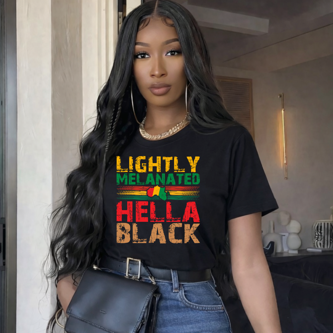 Lighter Melanated Hella Black DTF TRANSFERS, Heat Transfers