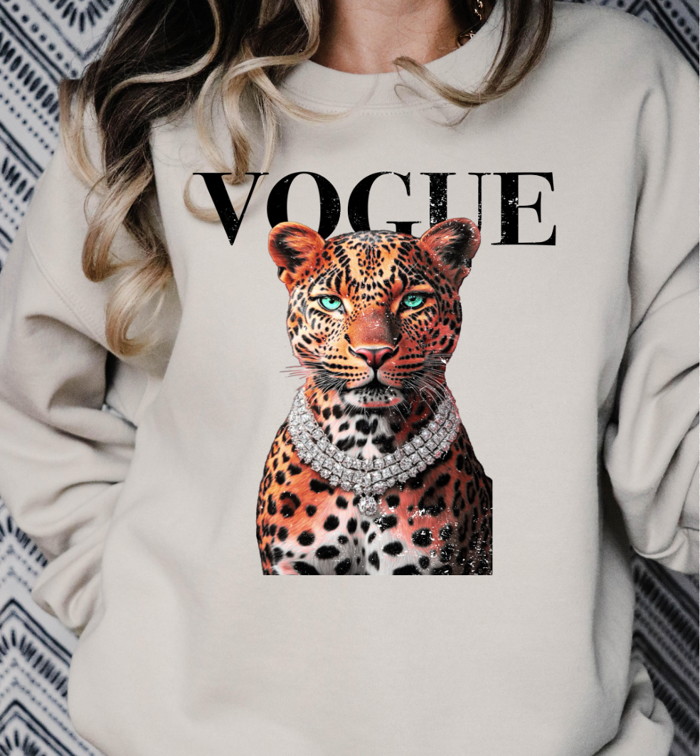 11 Inch Distress Vogue DTF Transfer | Ready to Press Fashion Heat Transfer